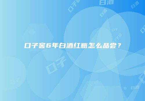 口子窖6年白酒红瓶怎么品尝？