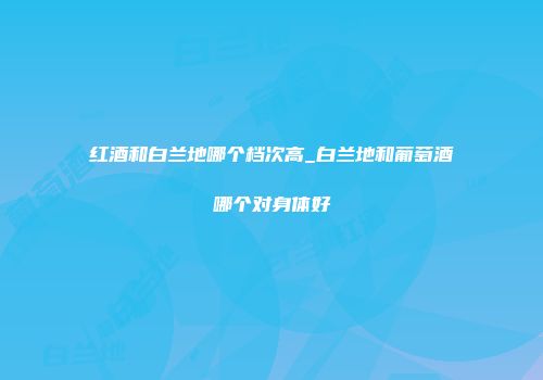 红酒和白兰地哪个档次高_白兰地和葡萄酒哪个对身体好