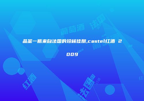 品鉴一瓶来自法国的珍稀佳酿,castel红酒 2009