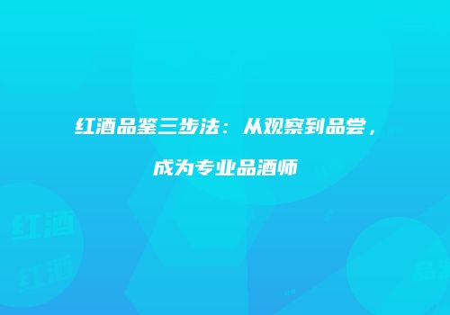 红酒品鉴三步法：从观察到品尝，成为专业品酒师