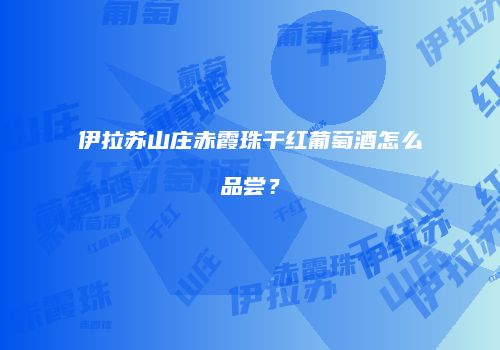伊拉苏山庄赤霞珠干红葡萄酒怎么品尝？
