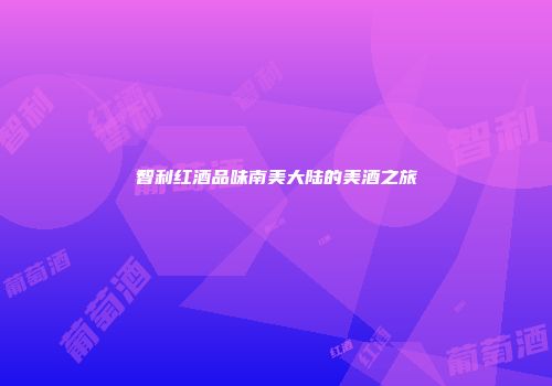 智利红酒品味南美大陆的美酒之旅