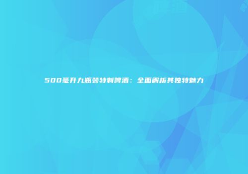 500毫升九瓶装特制啤酒：全面解析其独特魅力