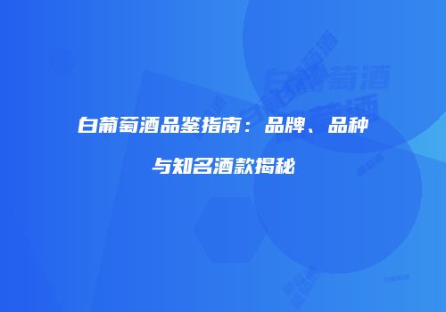 白葡萄酒品鉴指南：品牌、品种与知名酒款揭秘