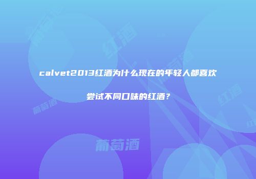 calvet2013红酒为什么现在的年轻人都喜欢尝试不同口味的红酒？