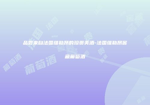 品尝来自法国维勒昂的珍贵美酒-法国维勒昂窖藏葡萄酒