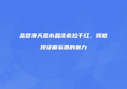 品尝澳天露水晶湾希拉干红，领略顶级葡萄酒的魅力