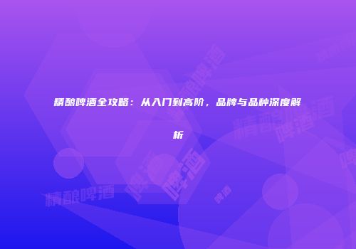 精酿啤酒全攻略：从入门到高阶，品牌与品种深度解析