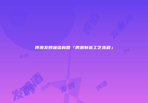 啤酒发酵罐结构图「啤酒制造工艺流程」