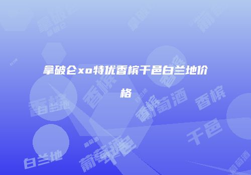 拿破仑xo特优香槟干邑白兰地价格