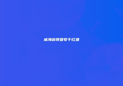 威海统领壹号干红酒