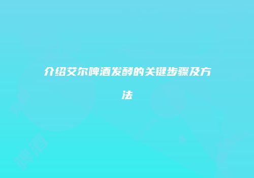 介绍艾尔啤酒发酵的关键步骤及方法