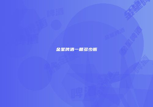 金星啤酒一箱多少瓶