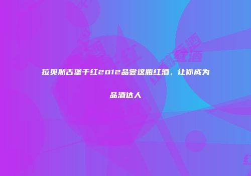 拉贝斯古堡干红2012品尝这瓶红酒，让你成为品酒达人