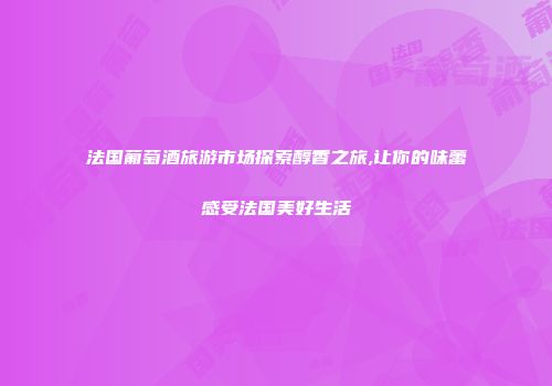 法国葡萄酒旅游市场探索醇香之旅,让你的味蕾感受法国美好生活