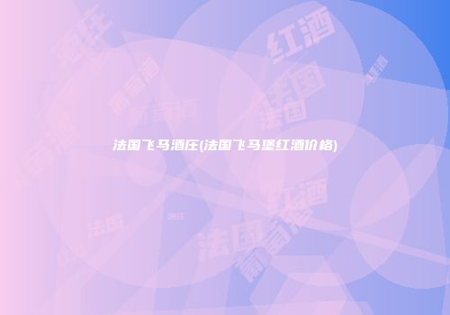 法国飞马酒庄(法国飞马堡红酒价格)