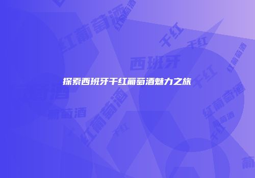 探索西班牙干红葡萄酒魅力之旅