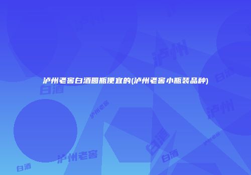 泸州老窖白酒圆瓶便宜的(泸州老窖小瓶装品种)