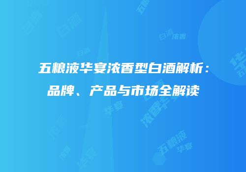 五粮液华宴浓香型白酒解析：品牌、产品与市场全解读