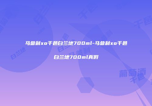马爹利xo干邑白兰地700ml-马爹利xo干邑白兰地700ml真假