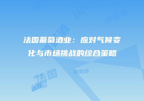 法国葡萄酒业：应对气候变化与市场挑战的综合策略
