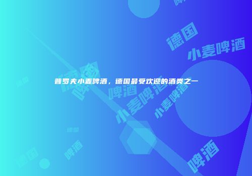 普罗夫小麦啤酒，德国最受欢迎的酒类之一