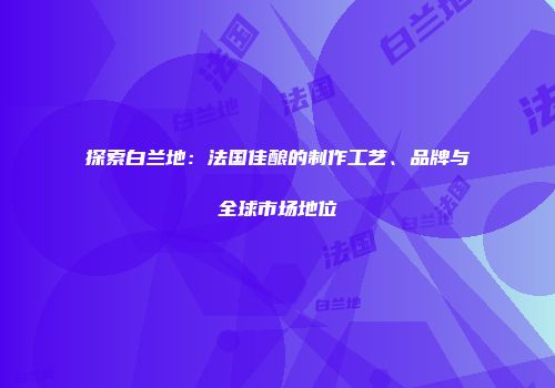 探索白兰地：法国佳酿的制作工艺、品牌与全球市场地位