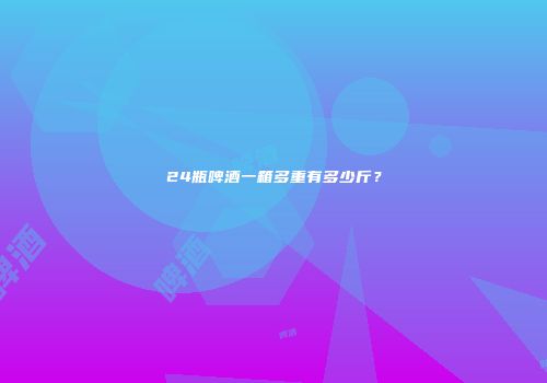 24瓶啤酒一箱多重有多少斤？
