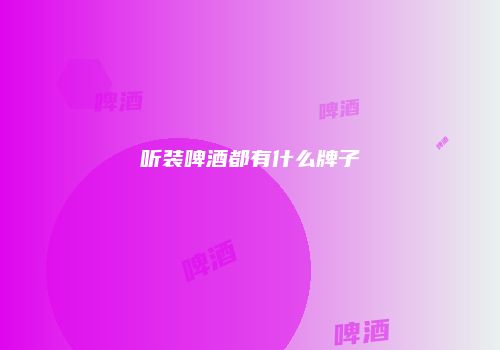 听装啤酒都有什么牌子