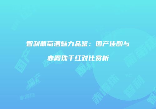 智利葡萄酒魅力品鉴：国产佳酿与赤霞珠干红对比赏析