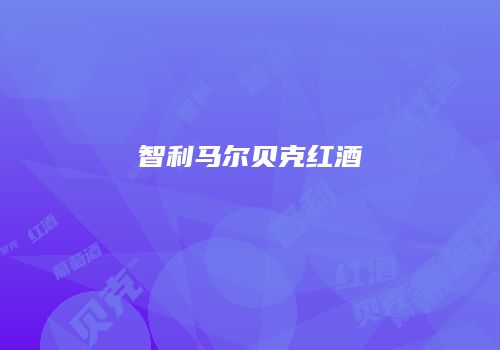 智利马尔贝克红酒