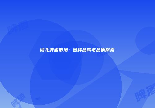 湖北啤酒市场：多样品牌与品质探索