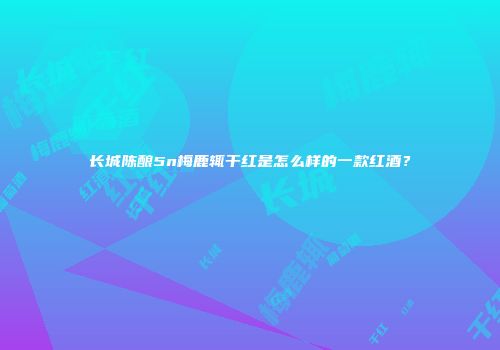 长城陈酿5n梅鹿辄干红是怎么样的一款红酒？