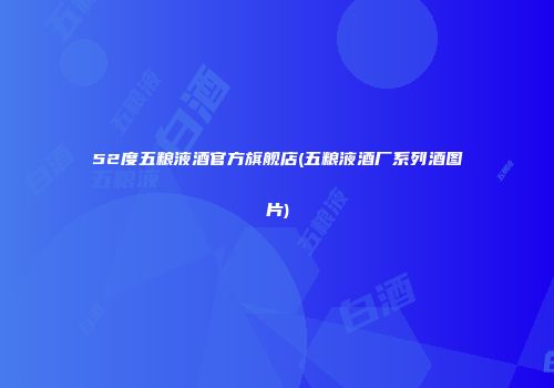 52度五粮液酒官方旗舰店(五粮液酒厂系列酒图片)