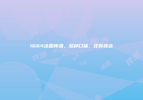 1664法国啤酒，多种口味，任你挑选