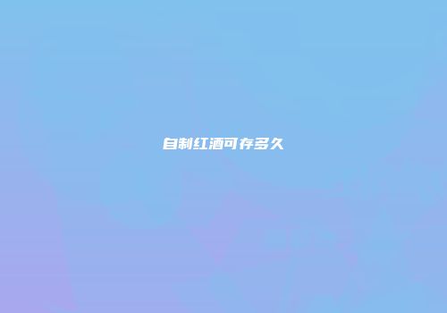 自制红酒可存多久
