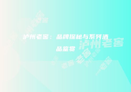 泸州老窖：品牌探秘与系列酒品鉴赏