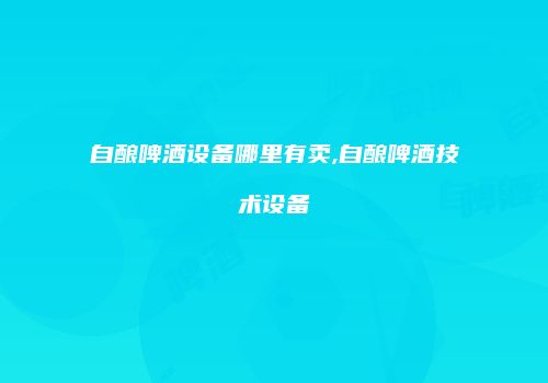 自酿啤酒设备哪里有卖,自酿啤酒技术设备