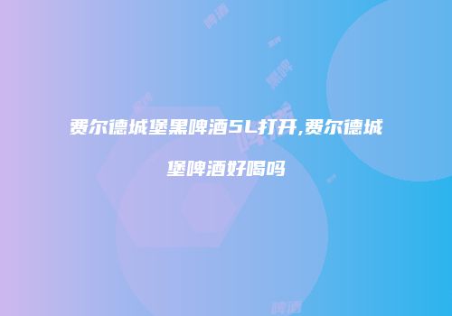 费尔德城堡黑啤酒5L打开,费尔德城堡啤酒好喝吗