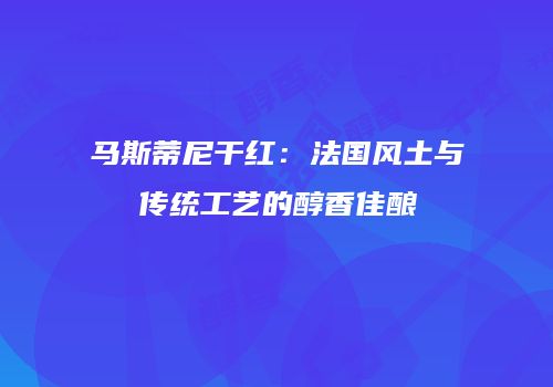 马斯蒂尼干红：法国风土与传统工艺的醇香佳酿