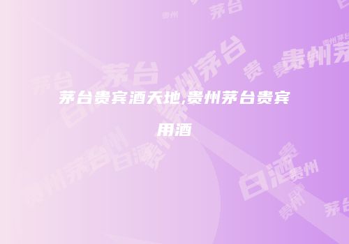 茅台贵宾酒天地,贵州茅台贵宾用酒