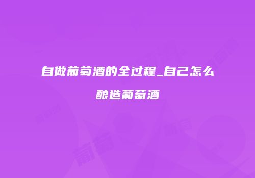 自做葡萄酒的全过程_自己怎么酿造葡萄酒