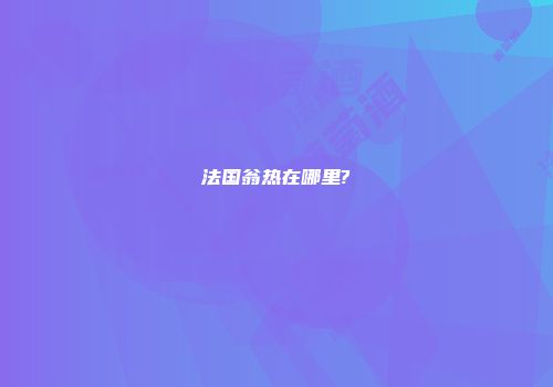 法国翁热在哪里?