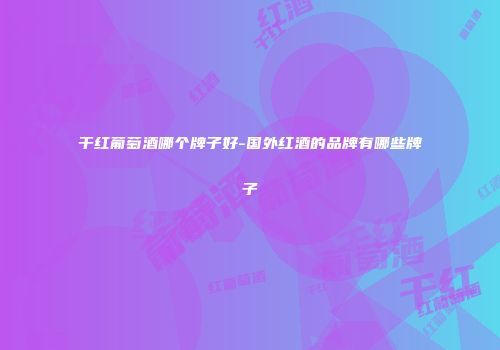 干红葡萄酒哪个牌子好-国外红酒的品牌有哪些牌子