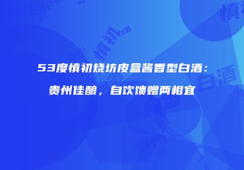 53度慎初烧坊皮盒酱香型白酒：贵州佳酿，自饮馈赠两相宜