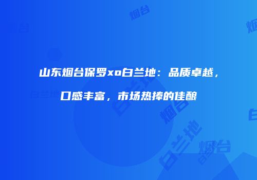 山东烟台保罗xo白兰地：品质卓越，口感丰富，市场热捧的佳酿