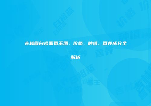 吉林省白裕蓝莓王酒：价格、种植、营养成分全解析