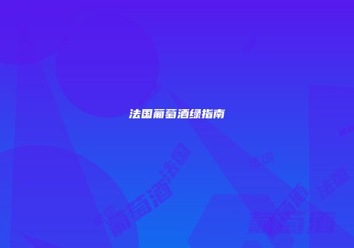 法国葡萄酒绿指南