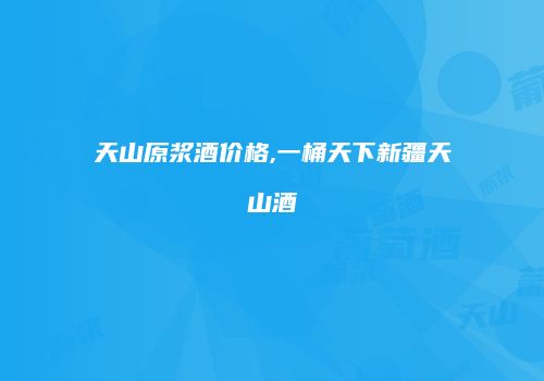 天山原浆酒价格,一桶天下新疆天山酒