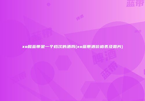 xo和蓝带是一个档次的酒吗(xo蓝带酒价格表及图片)
